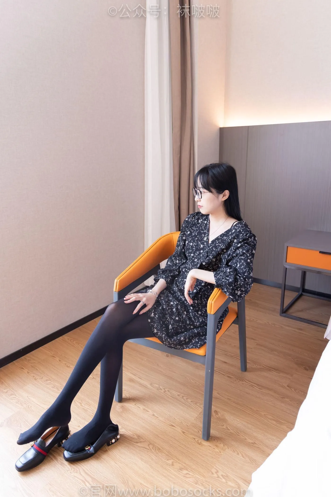 [BoBoSocks袜啵啵]NO.064 稚予-平底鞋、厚黑丝 [137P]插图6